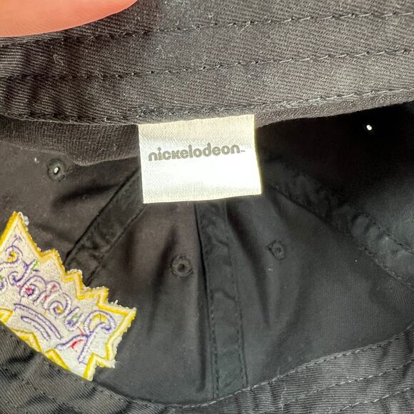 Rugrats Hat Adjustable Cap Black Classic Logo Nickelodeon OSFM Cartoon TV - Picture 8 of 9